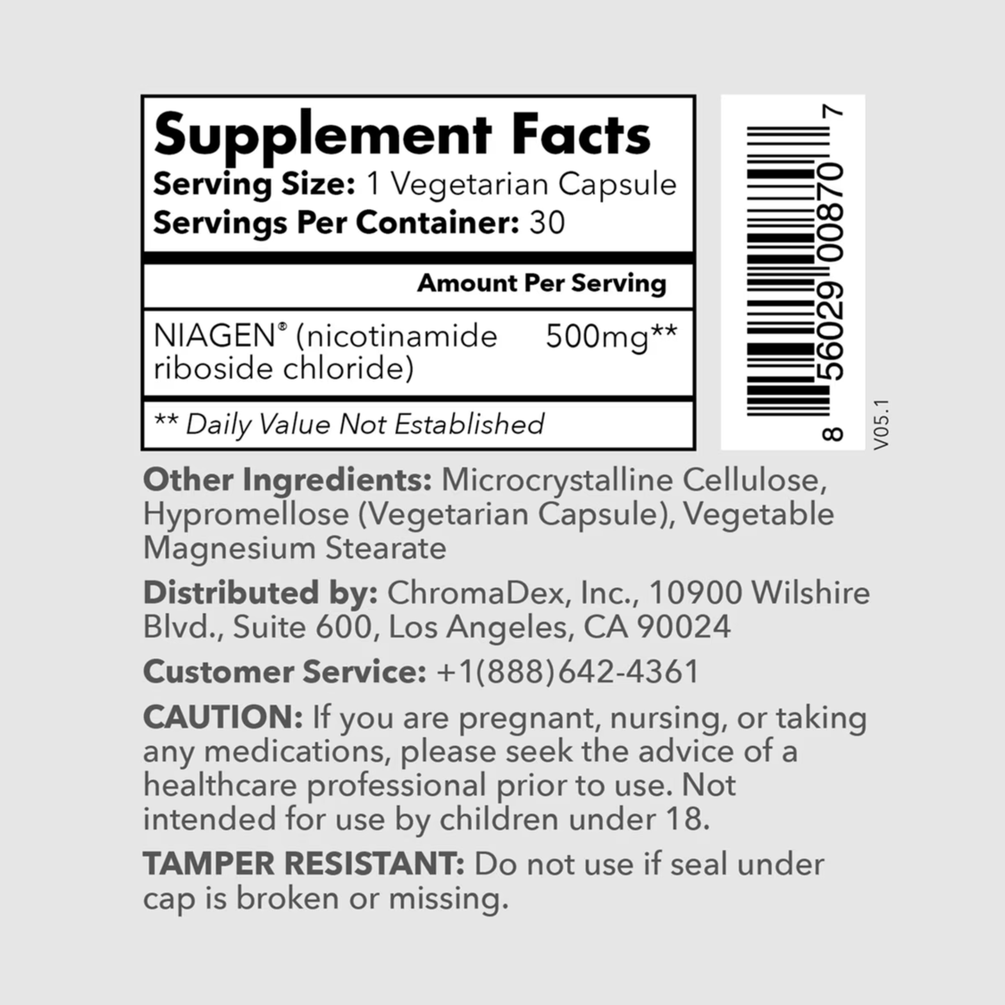 30 Vegetable Capsules | TRU Niagen Pro