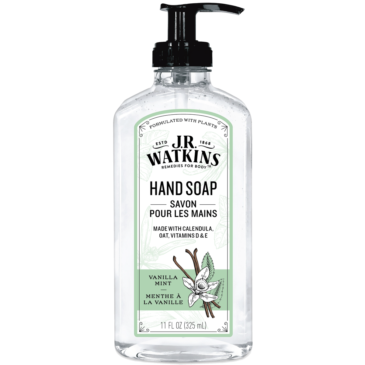 J.R. Watkins Liquid Hand Soap Vanilla Mint