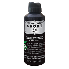 Herban Cowboy Dry Deodorant & Body Spray, Sport