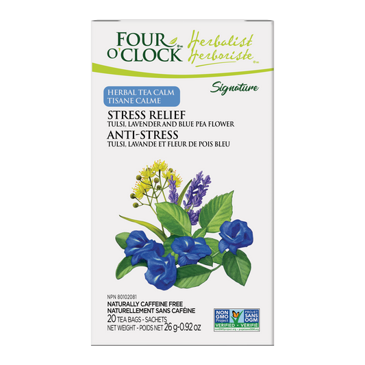 Four O'Clock Calm Anti-Stress Organic Herbal Tea, 20 tea bags