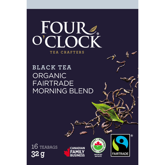 Four O'Clock Morning Blend Organic Black Tea, 16 tea bags