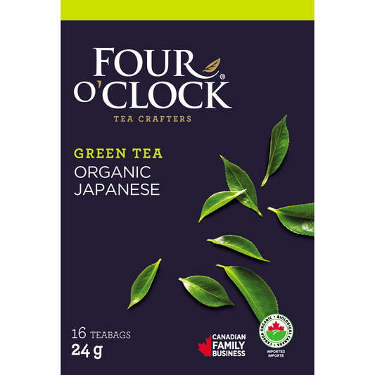 Four O'Clock Japanese Green Organic Tea, 16 tea bags
