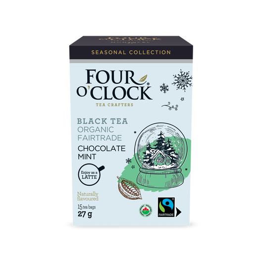 Four O'Clock Chocolate Mint Organic Black Tea, 15 tea bags