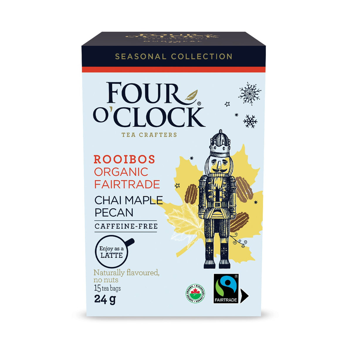 Four O'Clock Chai Maple Pecan Organic Rooibos Tea, 15 tea bags