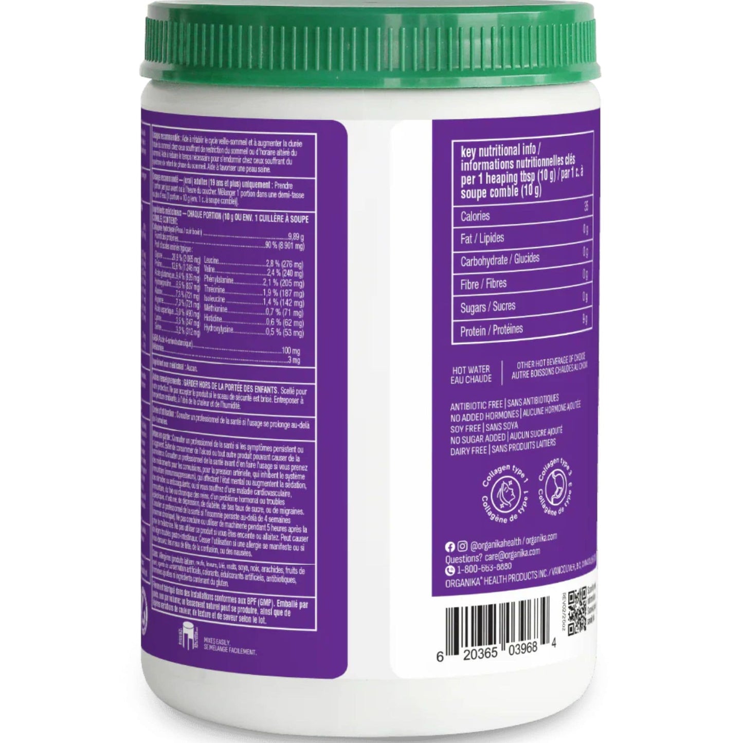 Unflavoured, 250g | Organika Sleep Enhanced Collagen Protein Powder