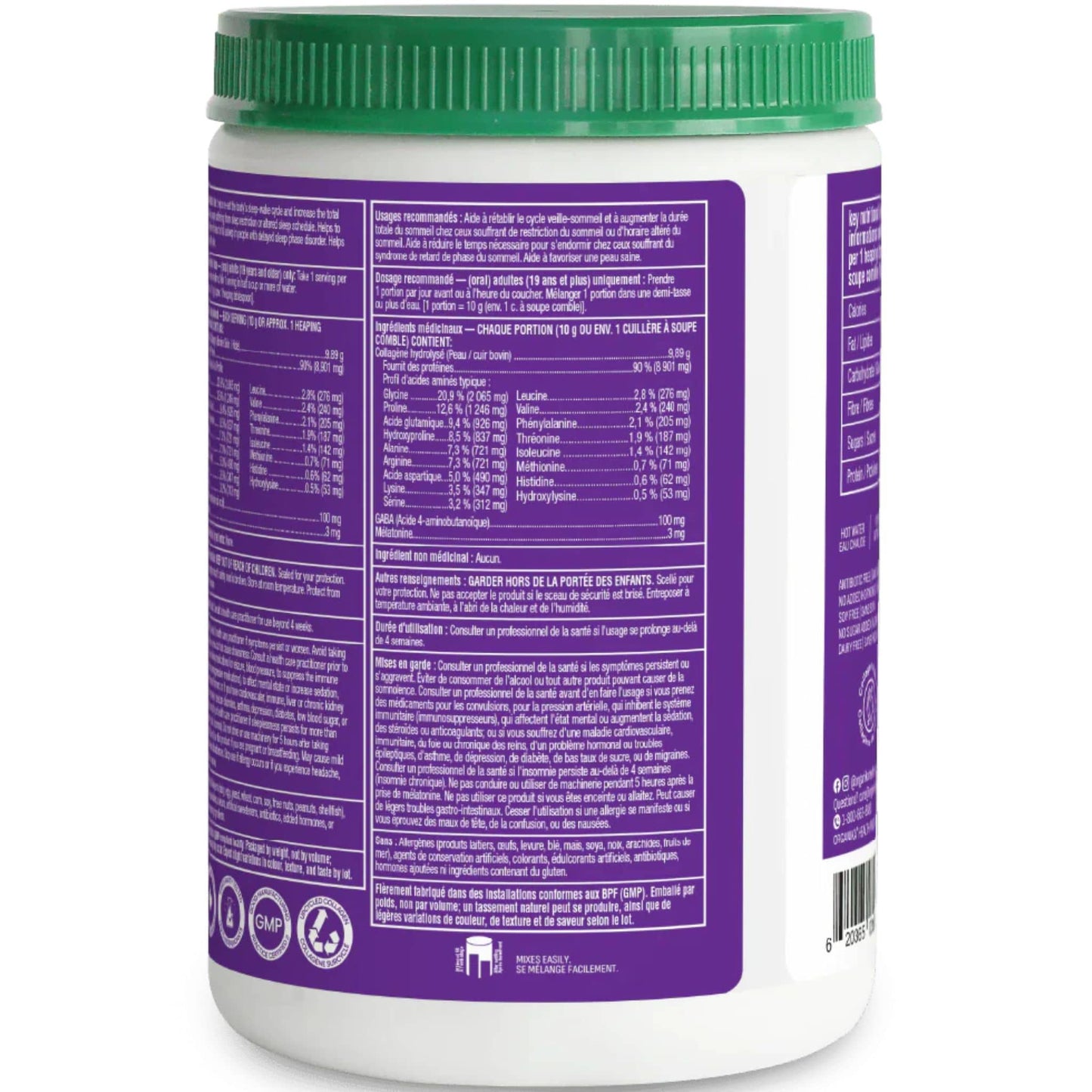 Unflavoured, 250g | Organika Sleep Enhanced Collagen Protein Powder