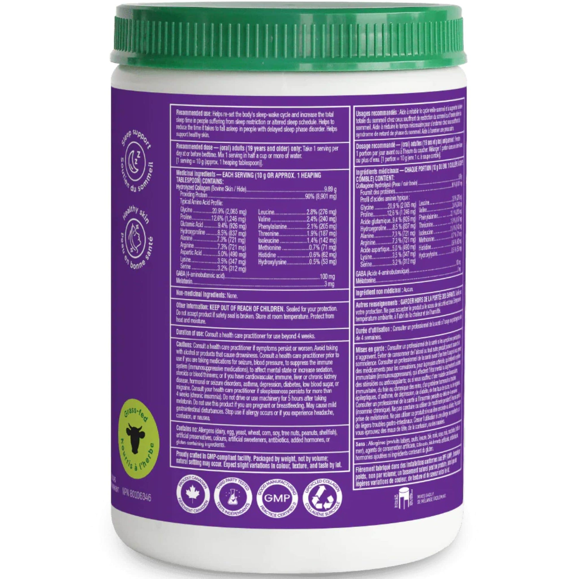 Unflavoured, 250g | Organika Sleep Enhanced Collagen Protein Powder