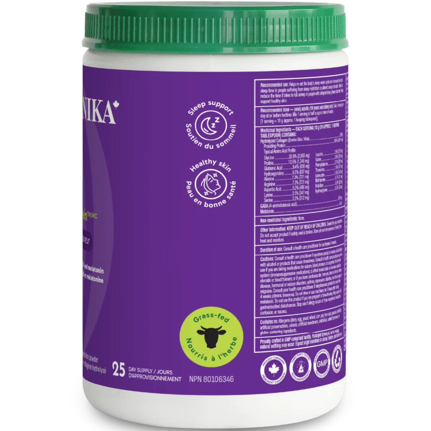 Unflavoured, 250g | Organika Sleep Enhanced Collagen Protein Powder