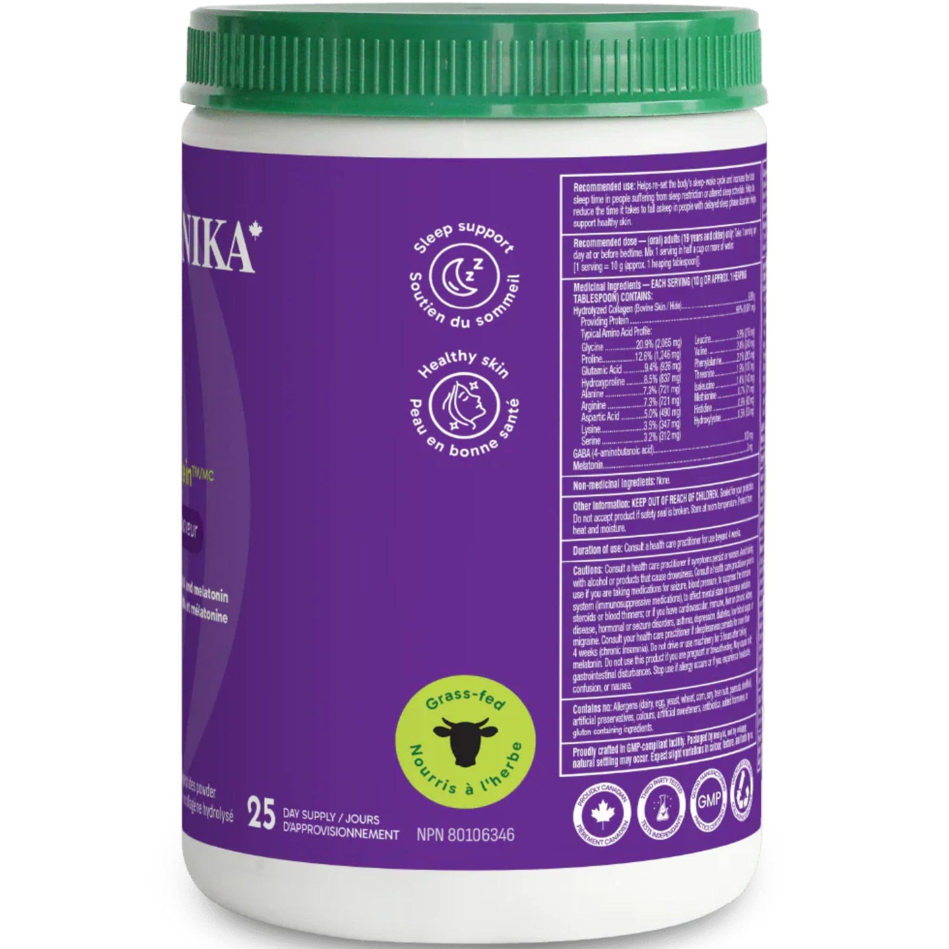 Unflavoured, 250g | Organika Sleep Enhanced Collagen Protein Powder