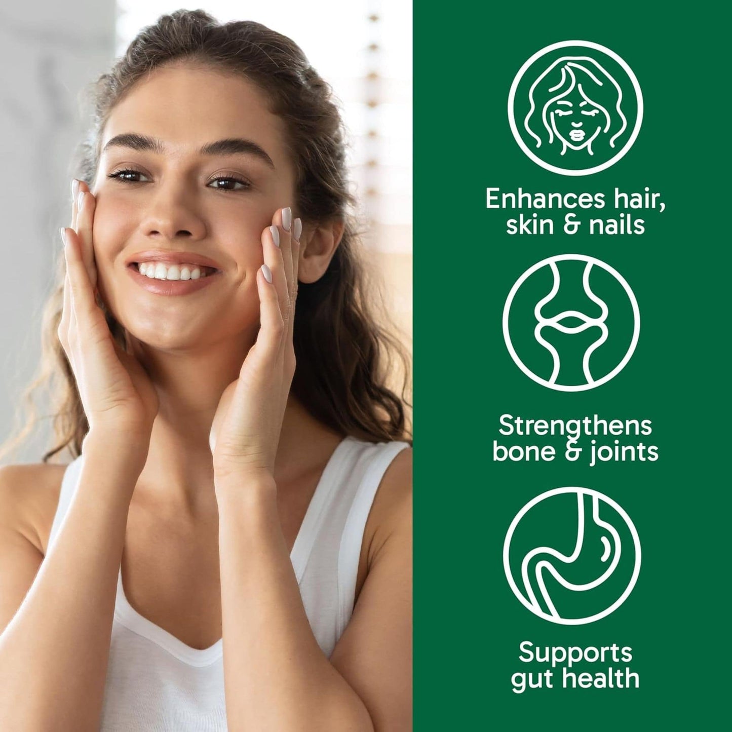 Organika Enhanced Collagen Powder (100% flavourless hydrolyzed collagen peptides), 250-500g