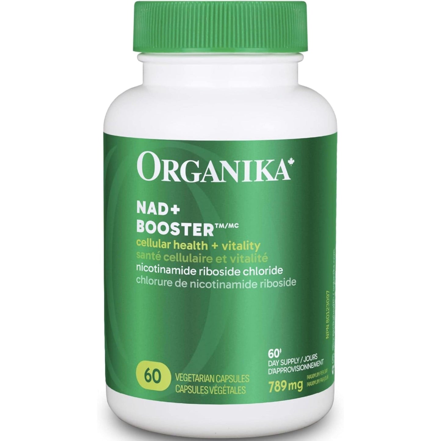 60 Vegetarian Capsules | Organika NAD+Booster 789 mg