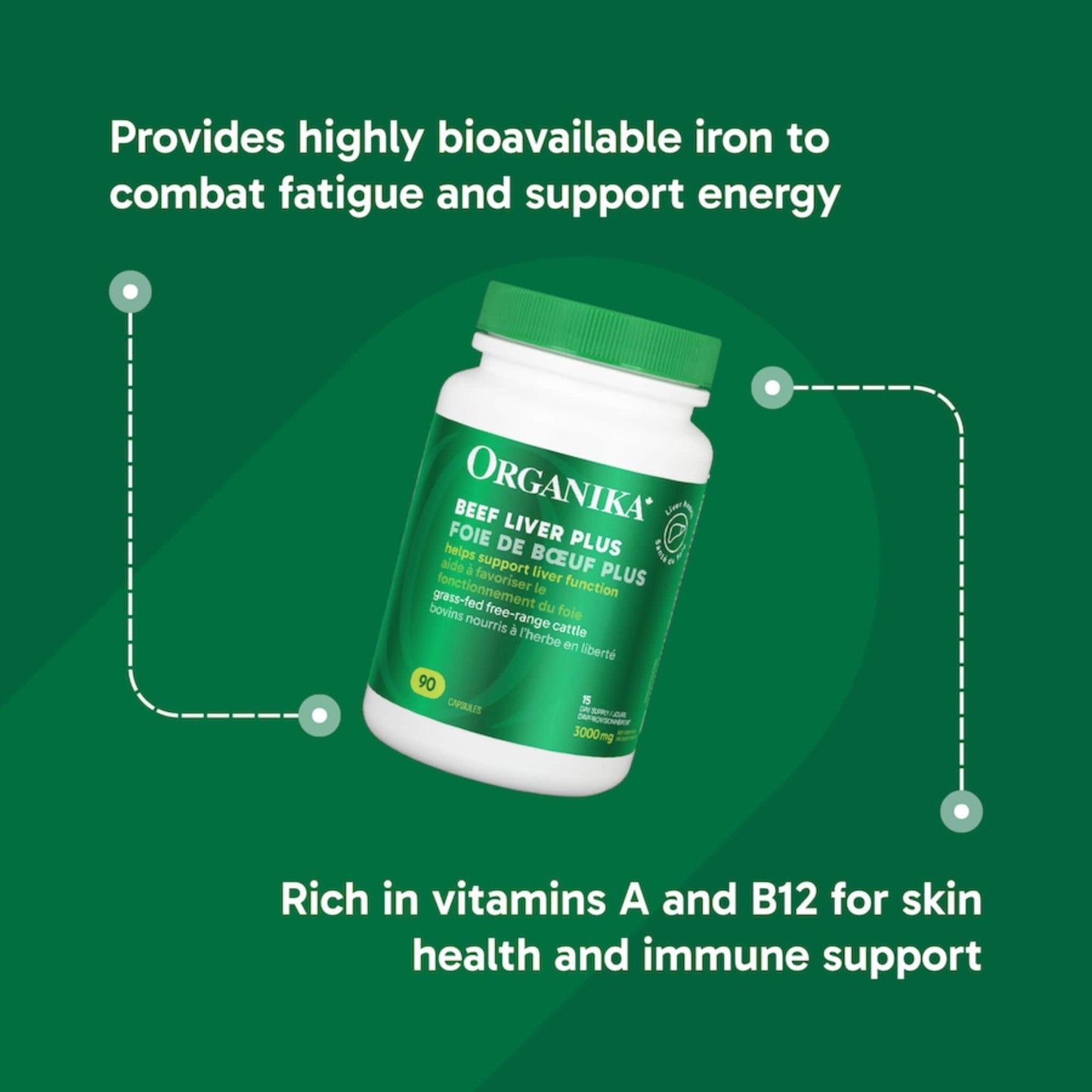 90 Capsules | Organika Beef Liver Plus
