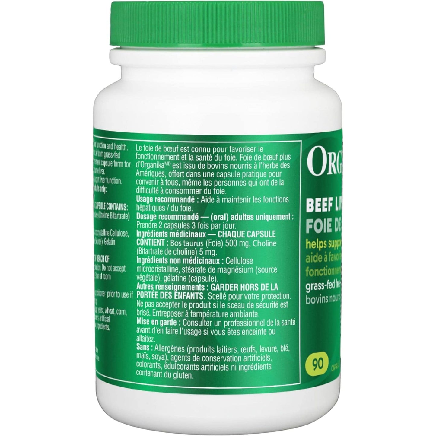 90 Capsules | Organika Beef Liver Plus