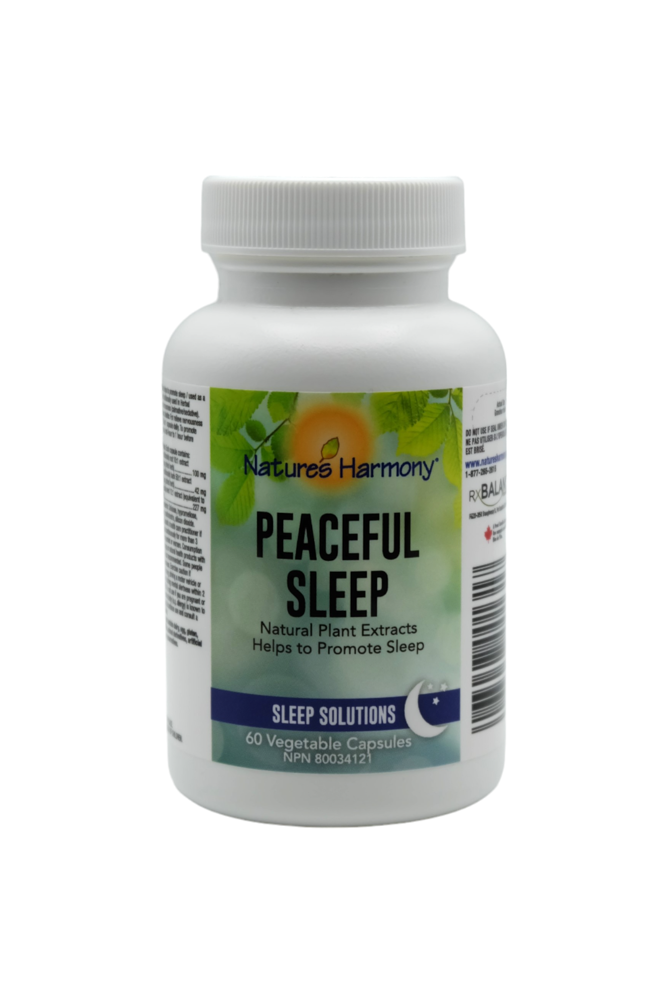 60 Vegetable Capsules | Nature's Harmony Peaceful Sleep 60 Vegetable Capsules