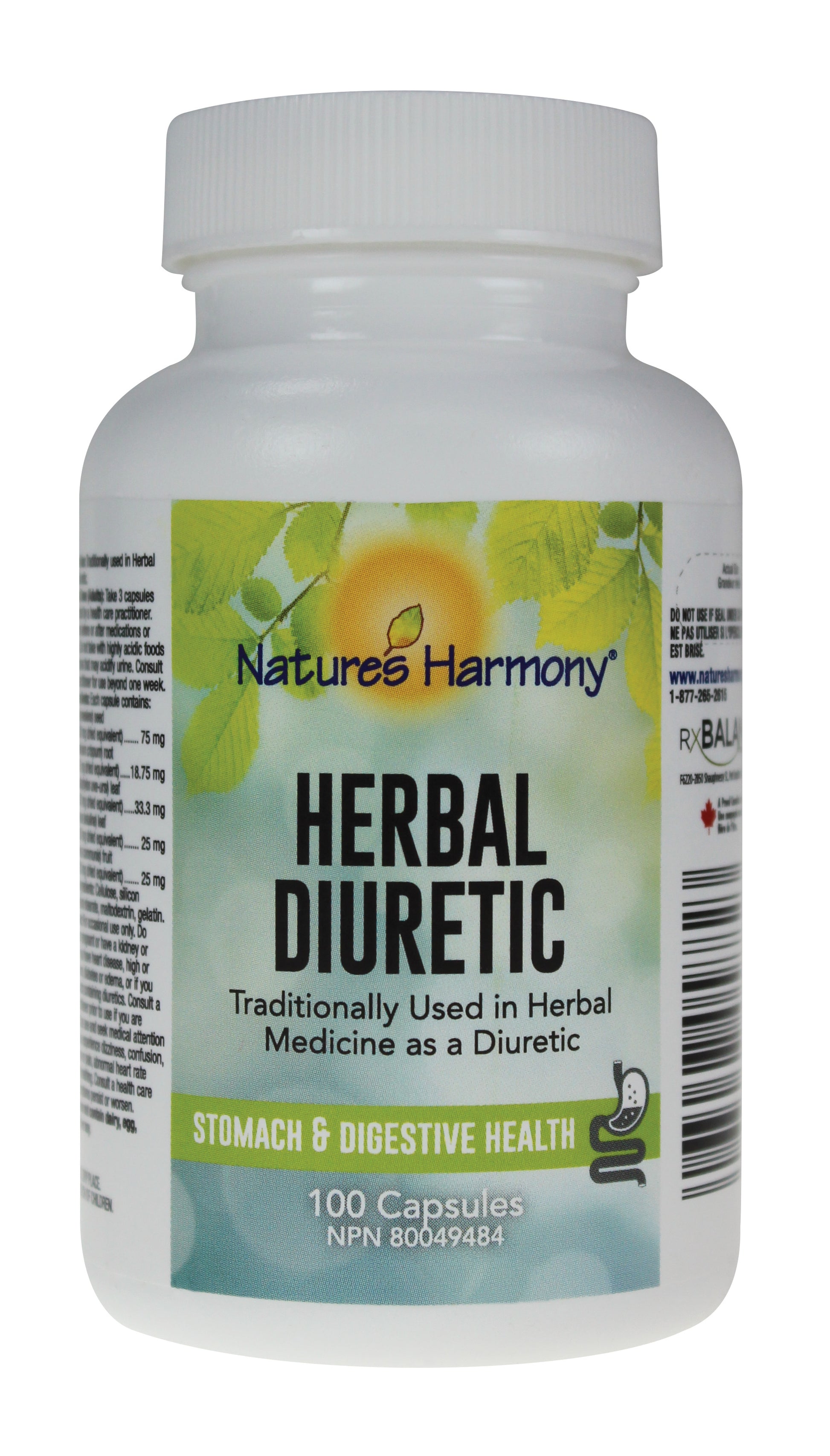 100 Capsules | Nature's Harmony Herbal Diuretic 100 Capsules