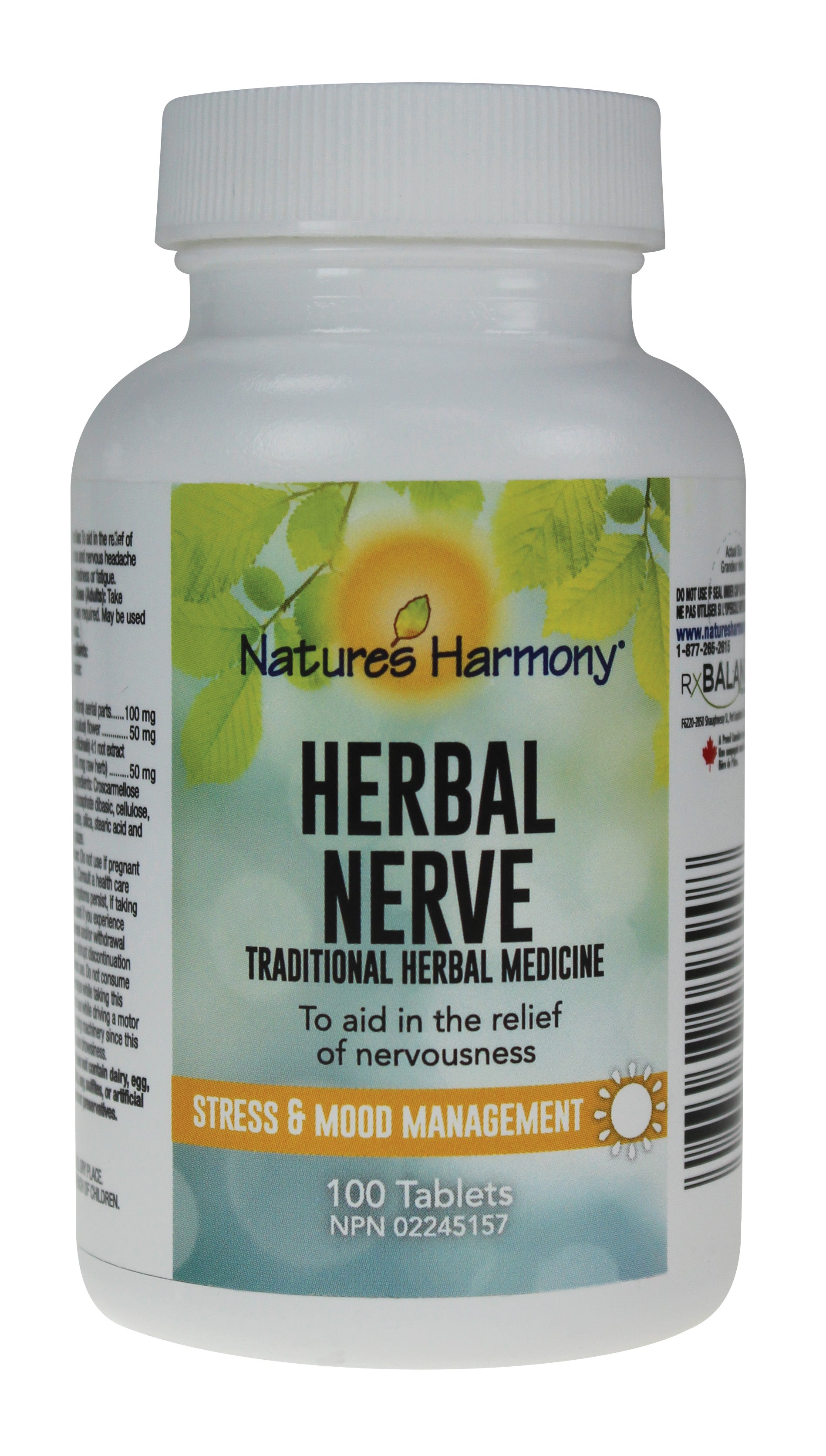 100 Tablets | Nature's Harmony Herbal Nerve 100 Tablets