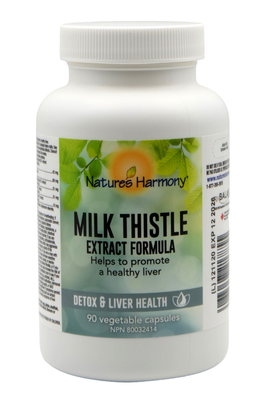 90 Vegetable Capsules | Nature's Harmony Milk Thistle Extract Formula 90 Vegetable Capsules
