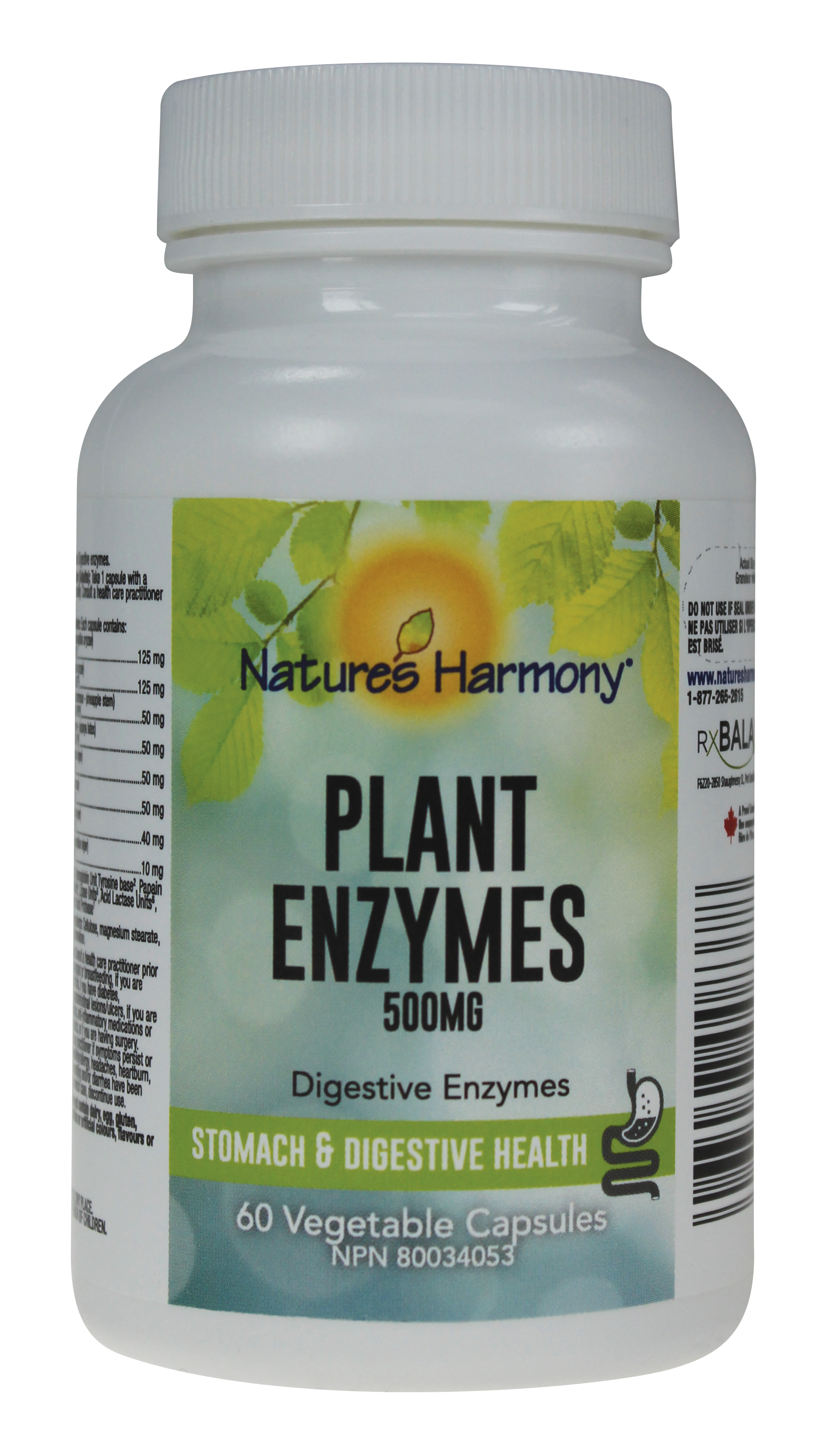 60 Capsules | Nature's Harmony Plant Enzymes 60 Capsules