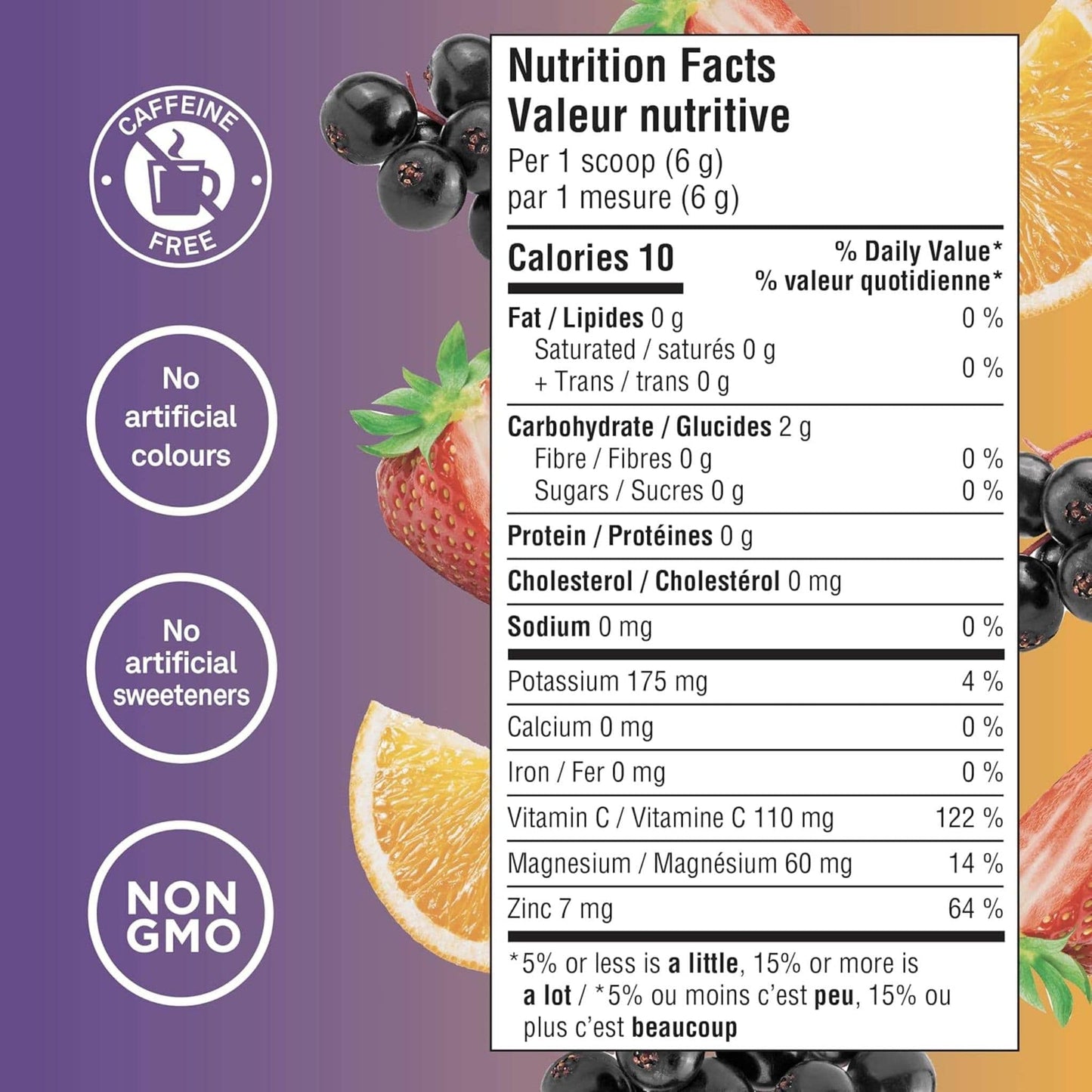 Citrus Berry Flavour, 180g | Organika Electrolytes Defence Powder with Elderberry & Echinacea