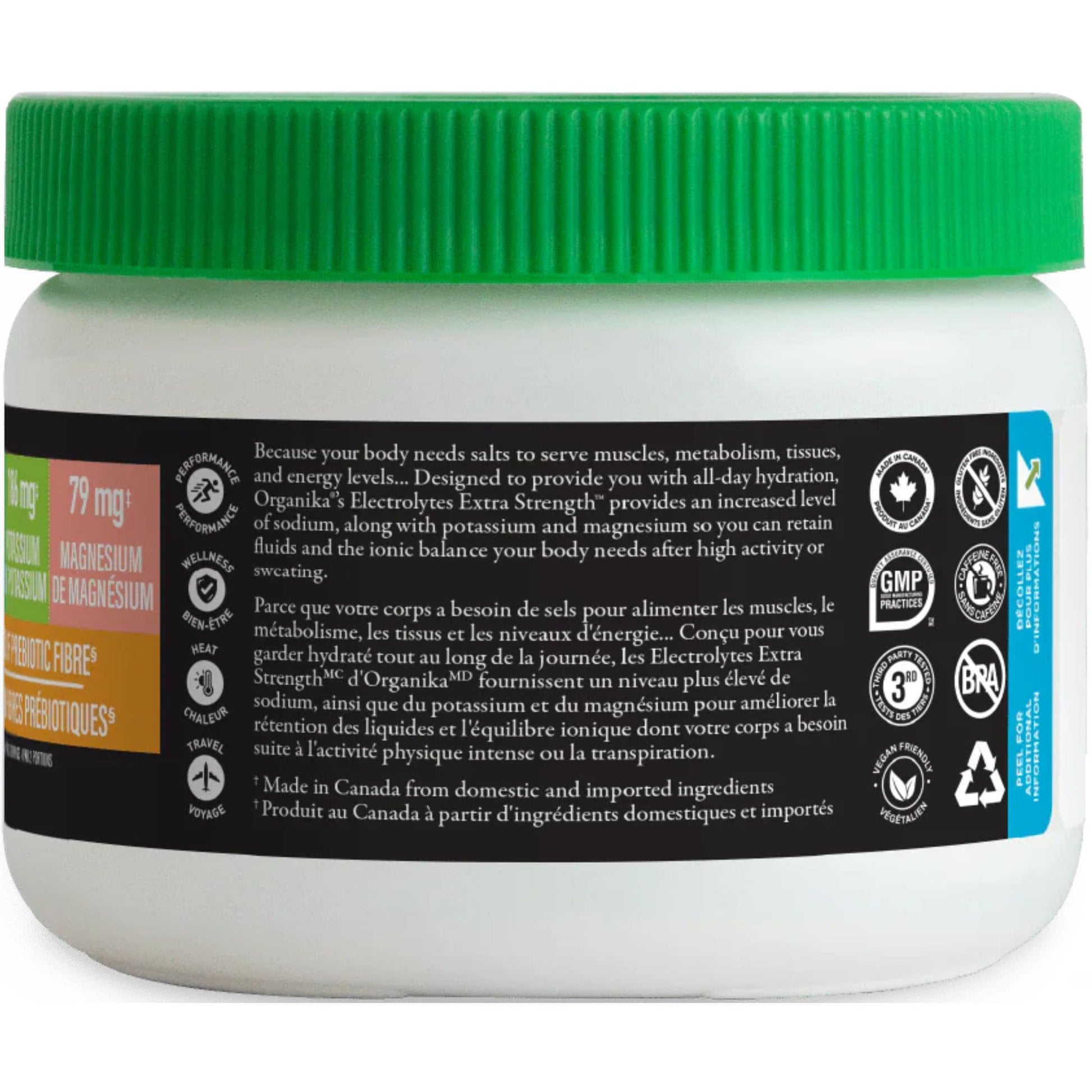 Fruit Punch Flavour, 180 g | Organika Electrolytes Extra Strength Powder