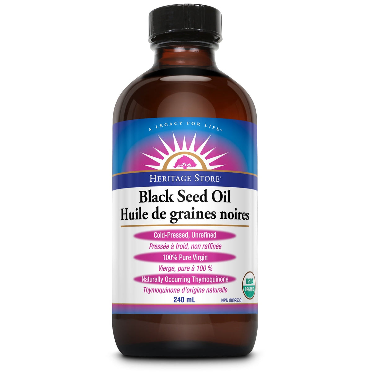 Heritage Store Organic Black Seed Oil