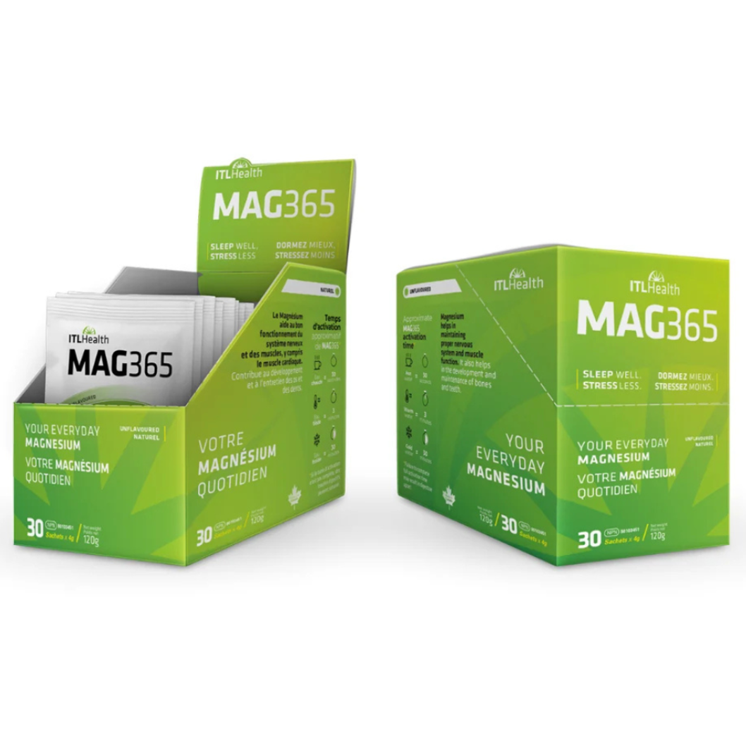 ITL Health MAG365 Ionic Magnesium Citrate Sachet Box, 30 x 4g - Unflavoured