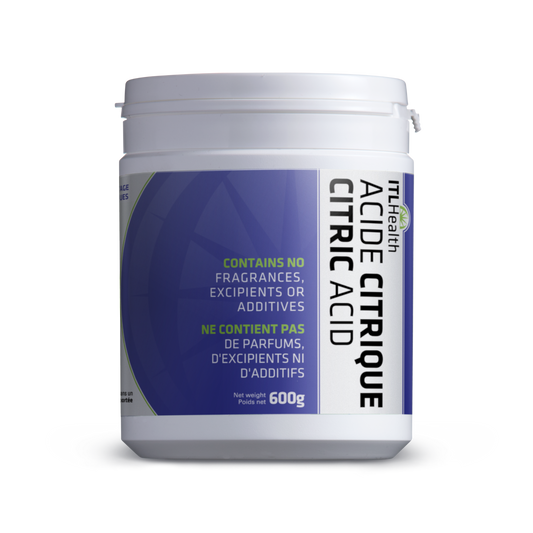 ITL Health 100% Pure Citric Acid, Non-GMO, Food Grade, 600g - 600g