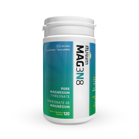 ITL Health MAG3N8 Magnesium L-Threonate, Magtein, Brain and Cognitive Support - 120 Capsules