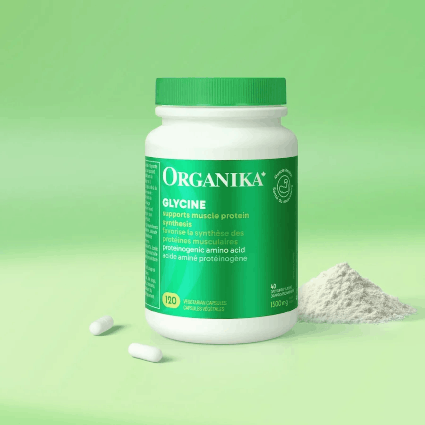 120 Vegetable Capsules | Organika Glycine