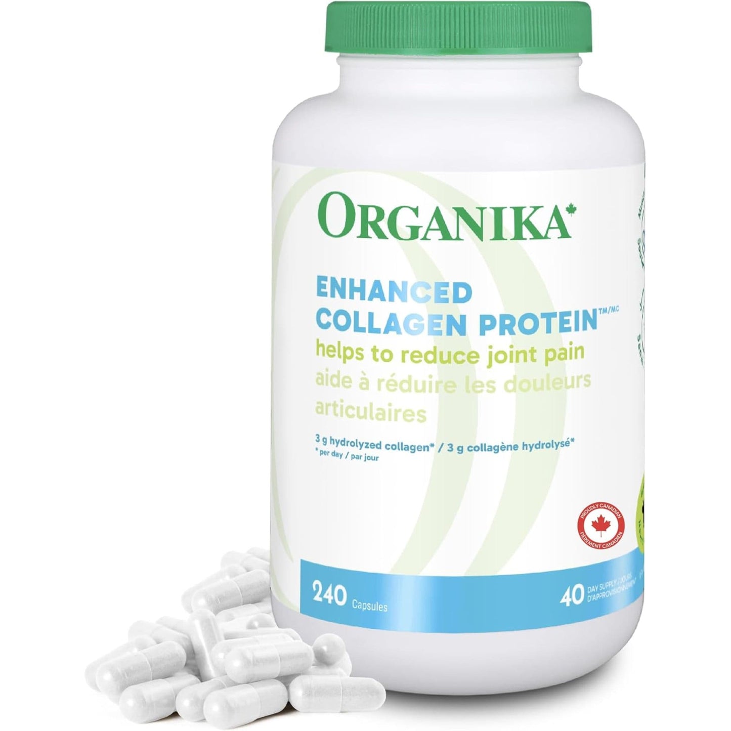 240 Capsules | Organika Enhanced Collagen Protein Original