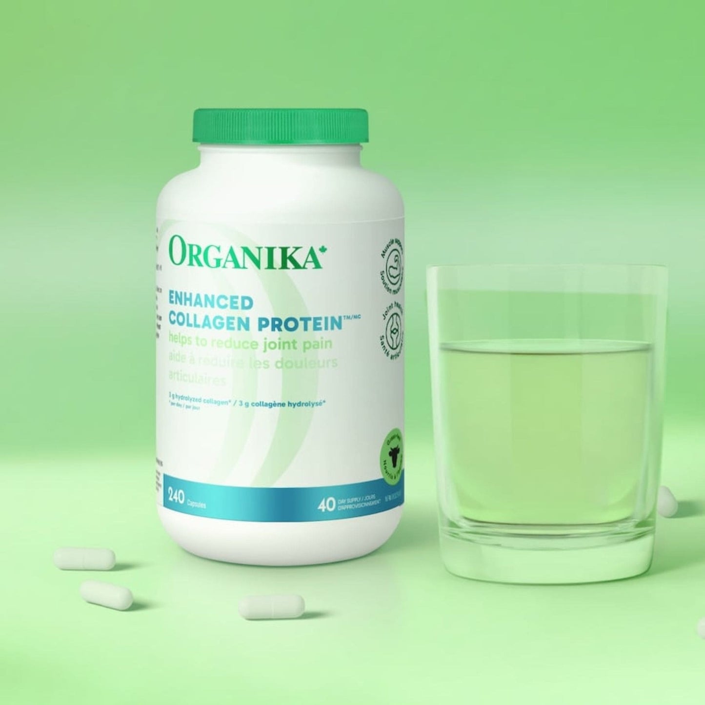 240 Capsules | Organika Enhanced Collagen Protein Original