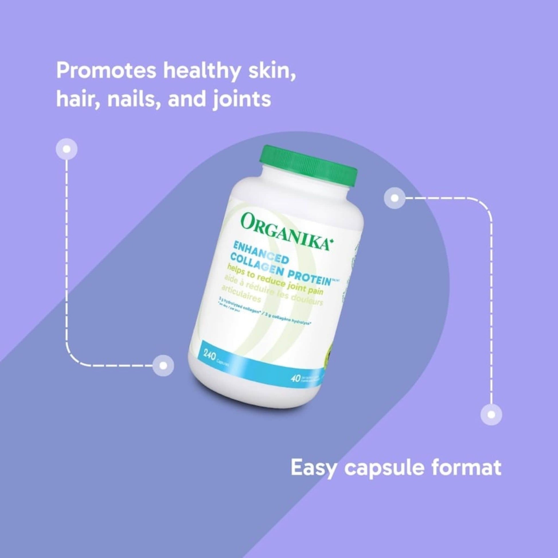240 Capsules | Organika Enhanced Collagen Protein Original