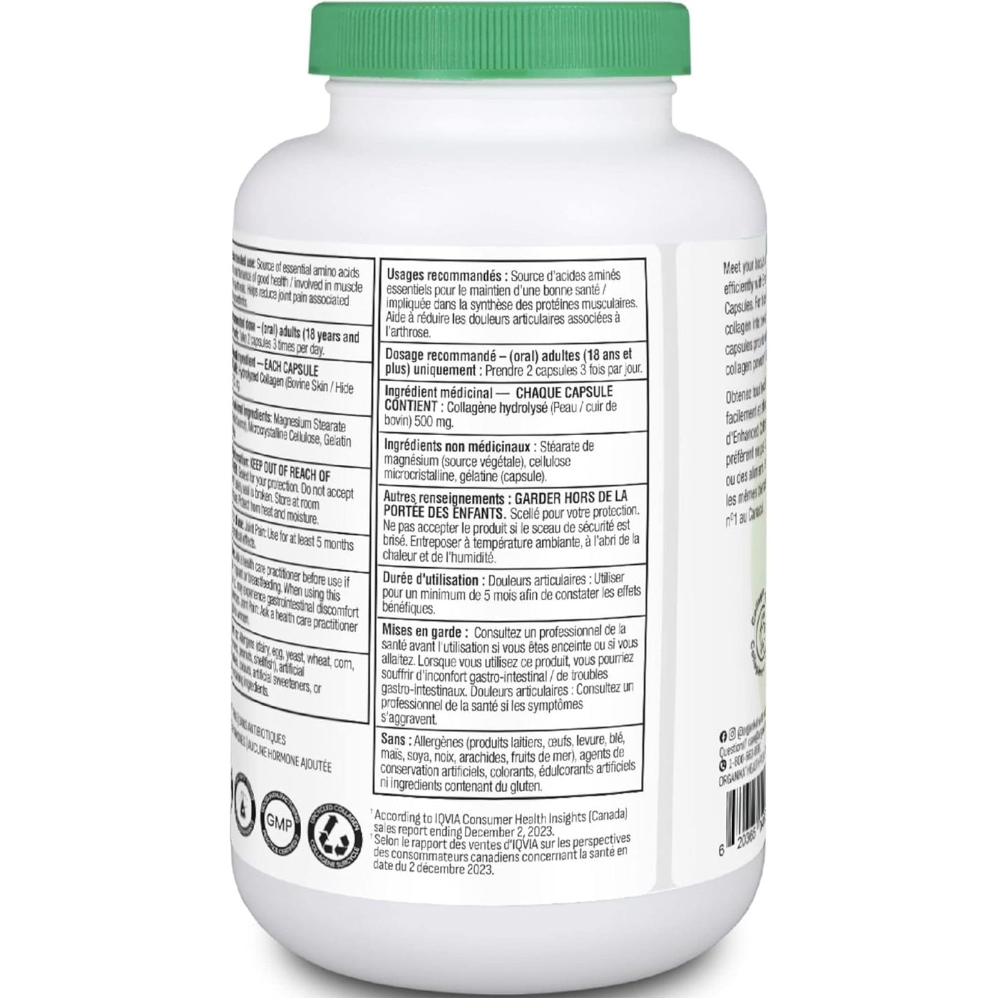 240 Capsules | Organika Enhanced Collagen Protein Original