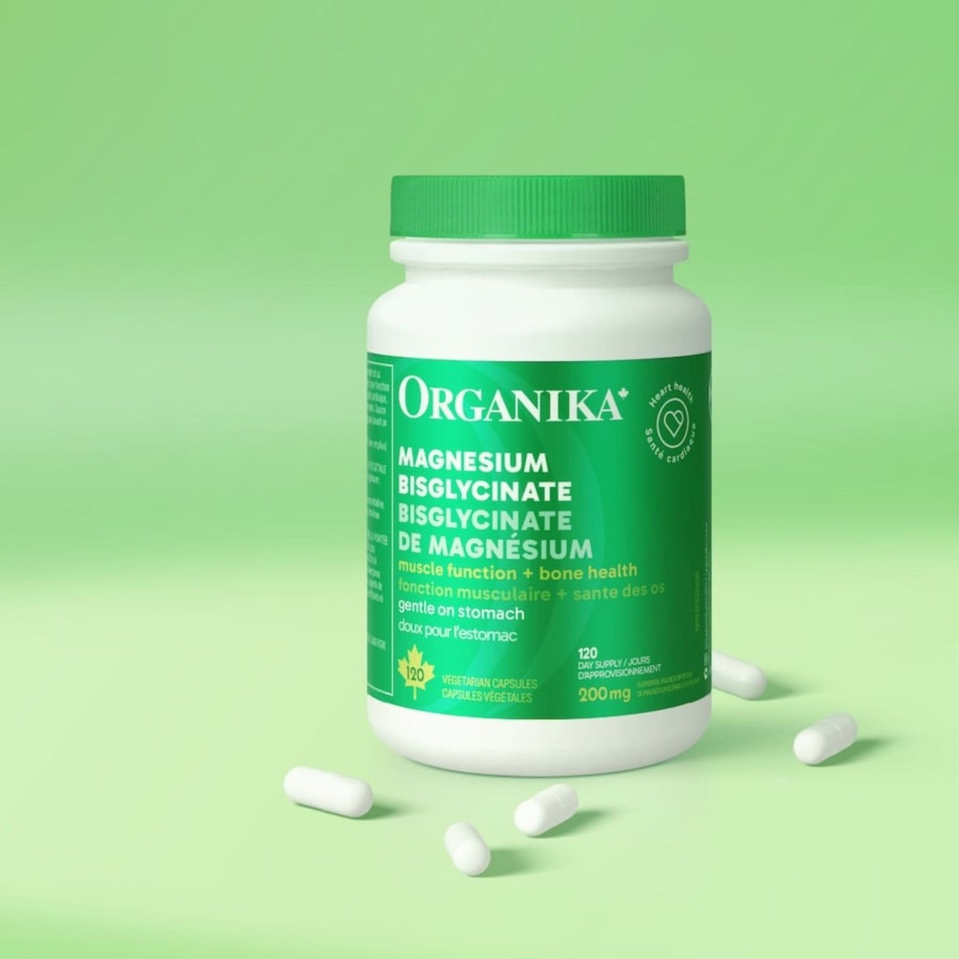 120 Vegetarian Capsules | Organika Magnesium Bisglycinate