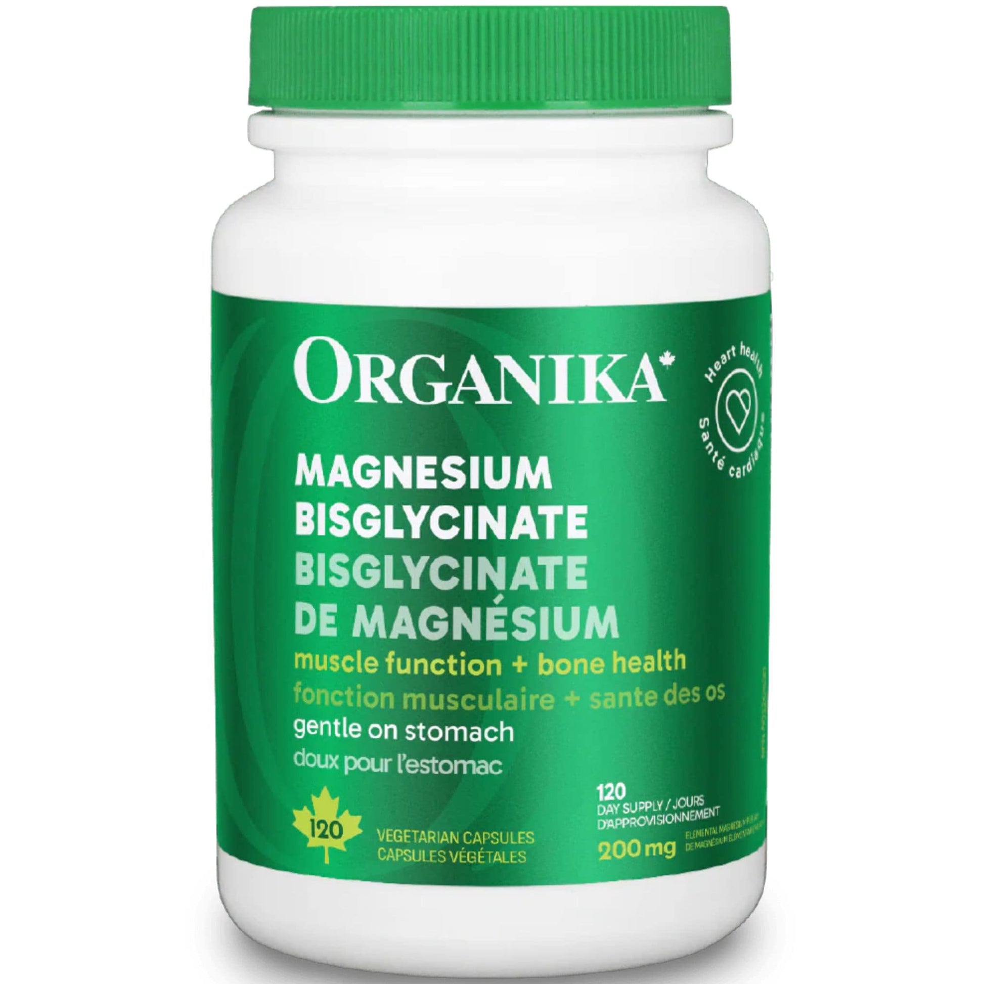 120 Vegetarian Capsules | Organika Magnesium Bisglycinate