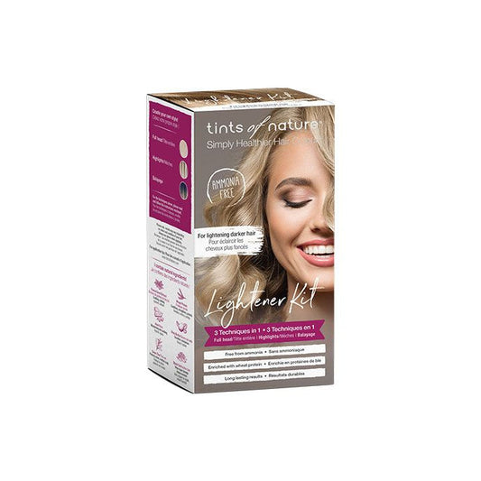 Tints of Nature 3-in-1 Lightener Kit, Ammonia-Free Lightening Powder with Cream Activator and Protective Oil, At-Home Hair Lightener