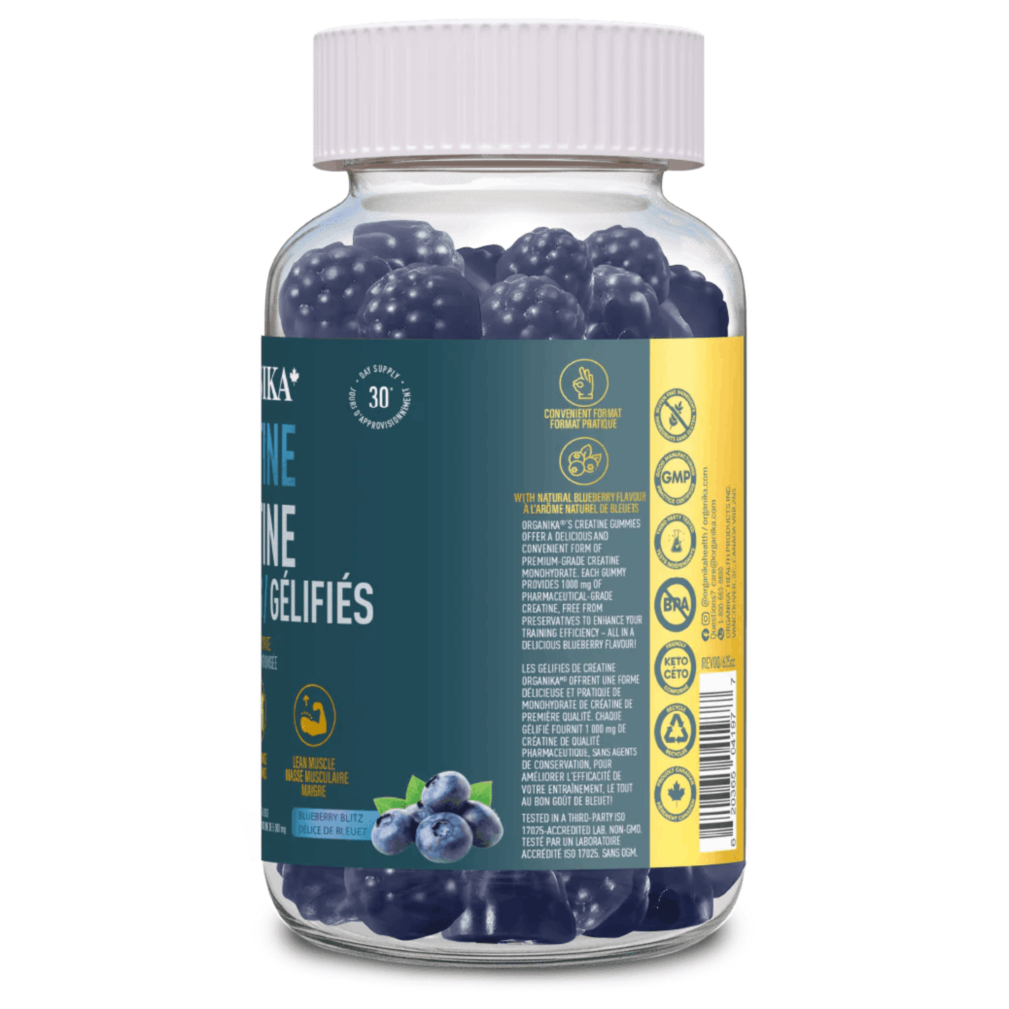 90 Gummies Blueberry Blitz | Organika Creatine