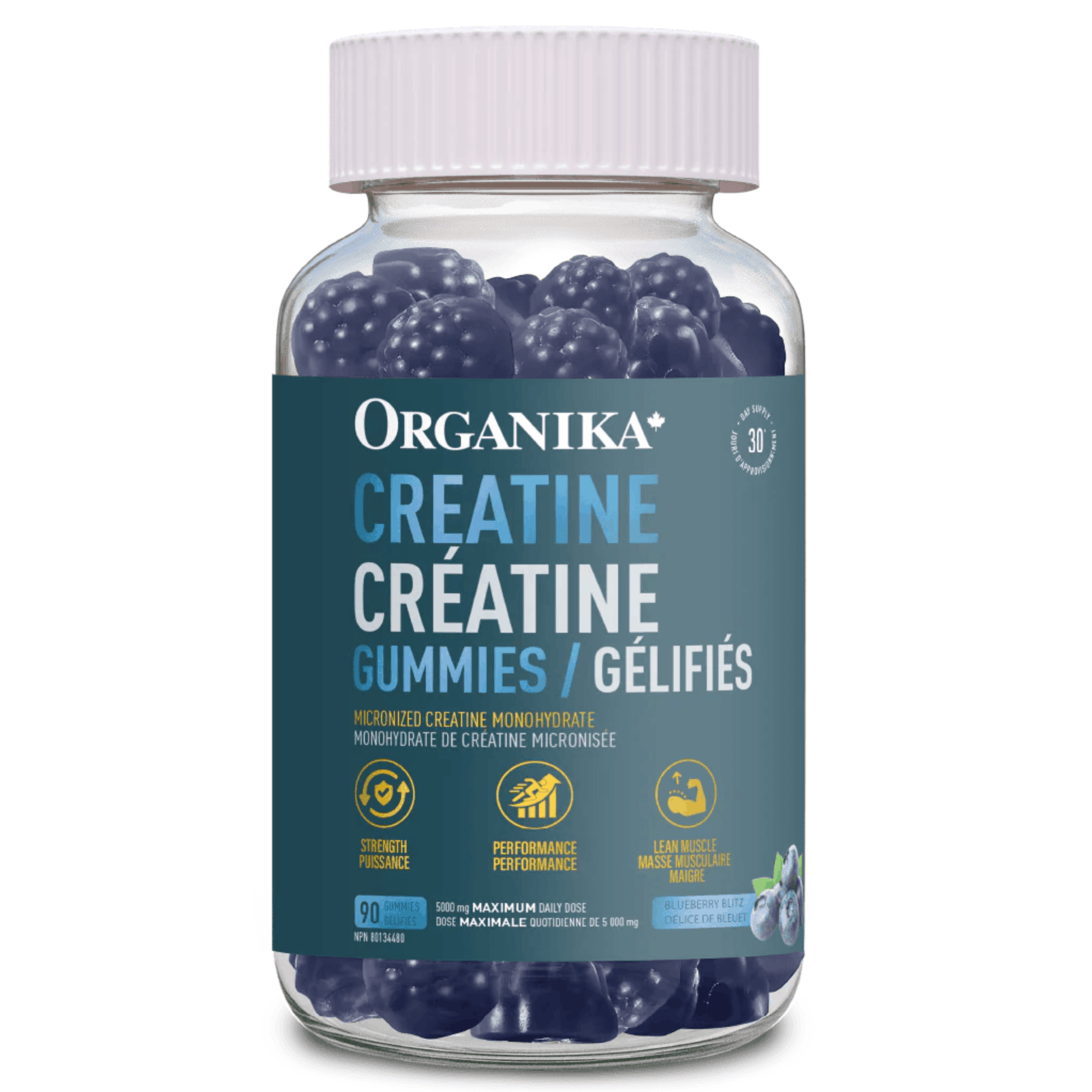 90 Gummies Blueberry Blitz | Organika Creatine