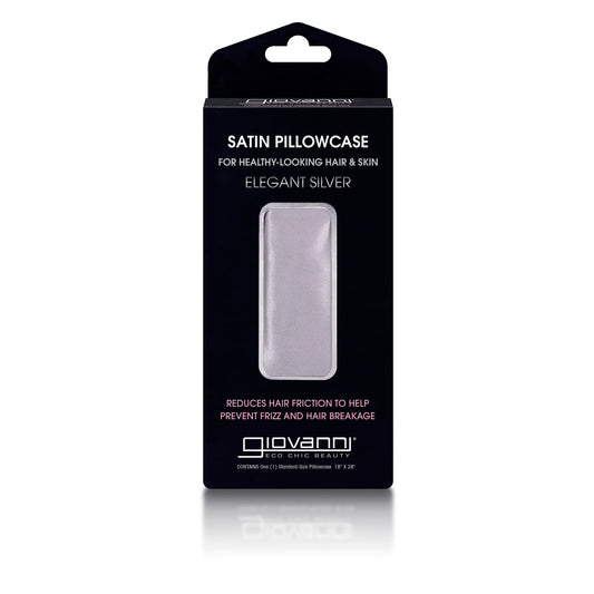 Giovanni Elegant Silver Satin Pillowcase