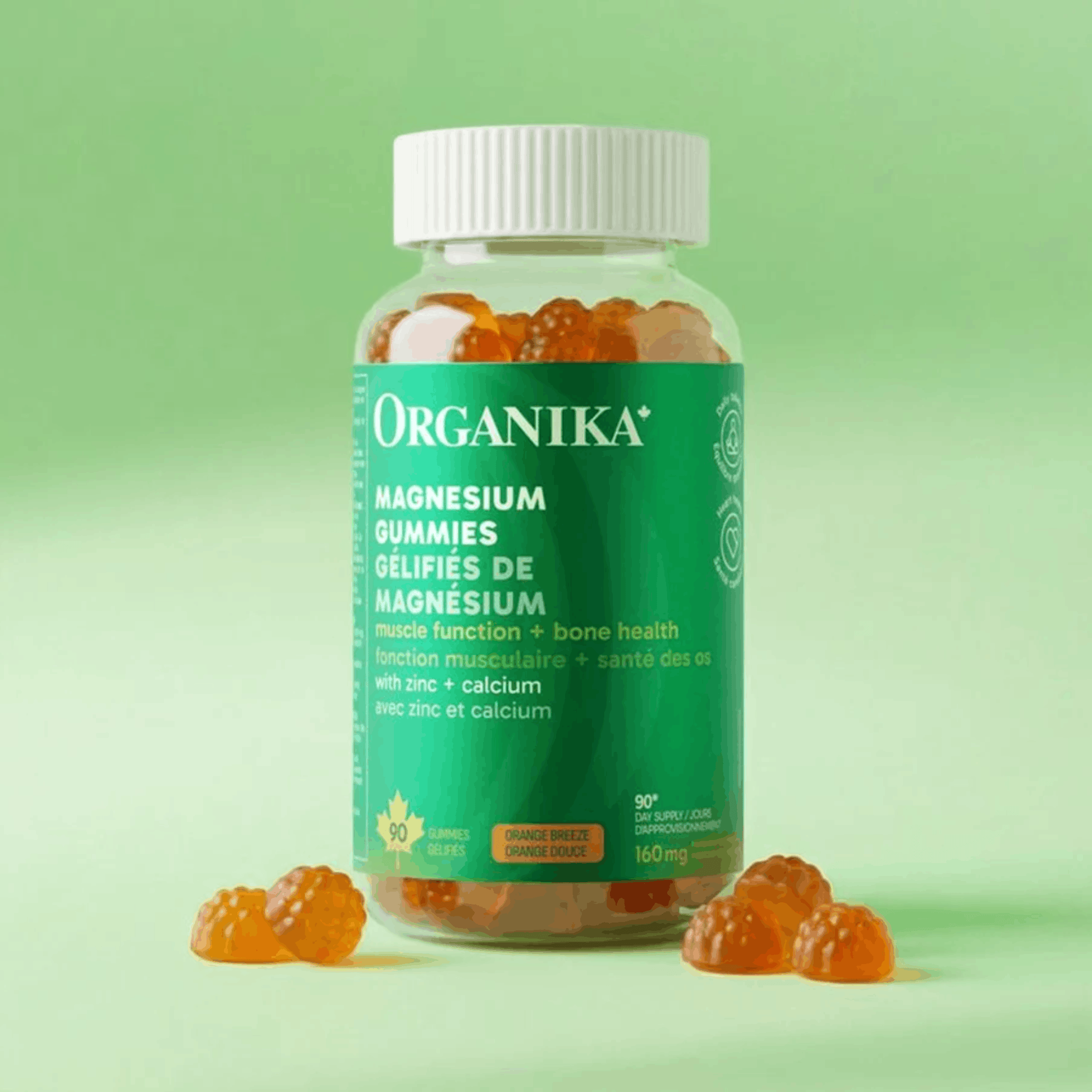 90 Gummies Orange Breeze | Organika Magnesium Gummies with Zinc and Calcium lifestyle