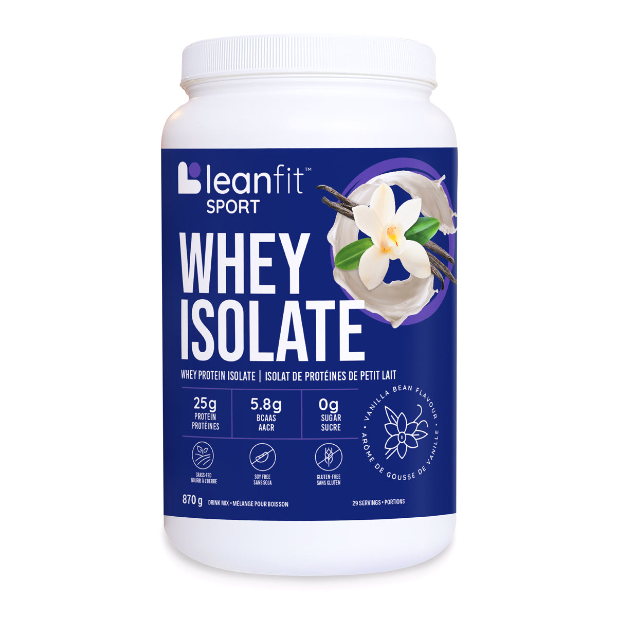 Vanilla | LeanFit Whey Protein Isolate Vanilla container