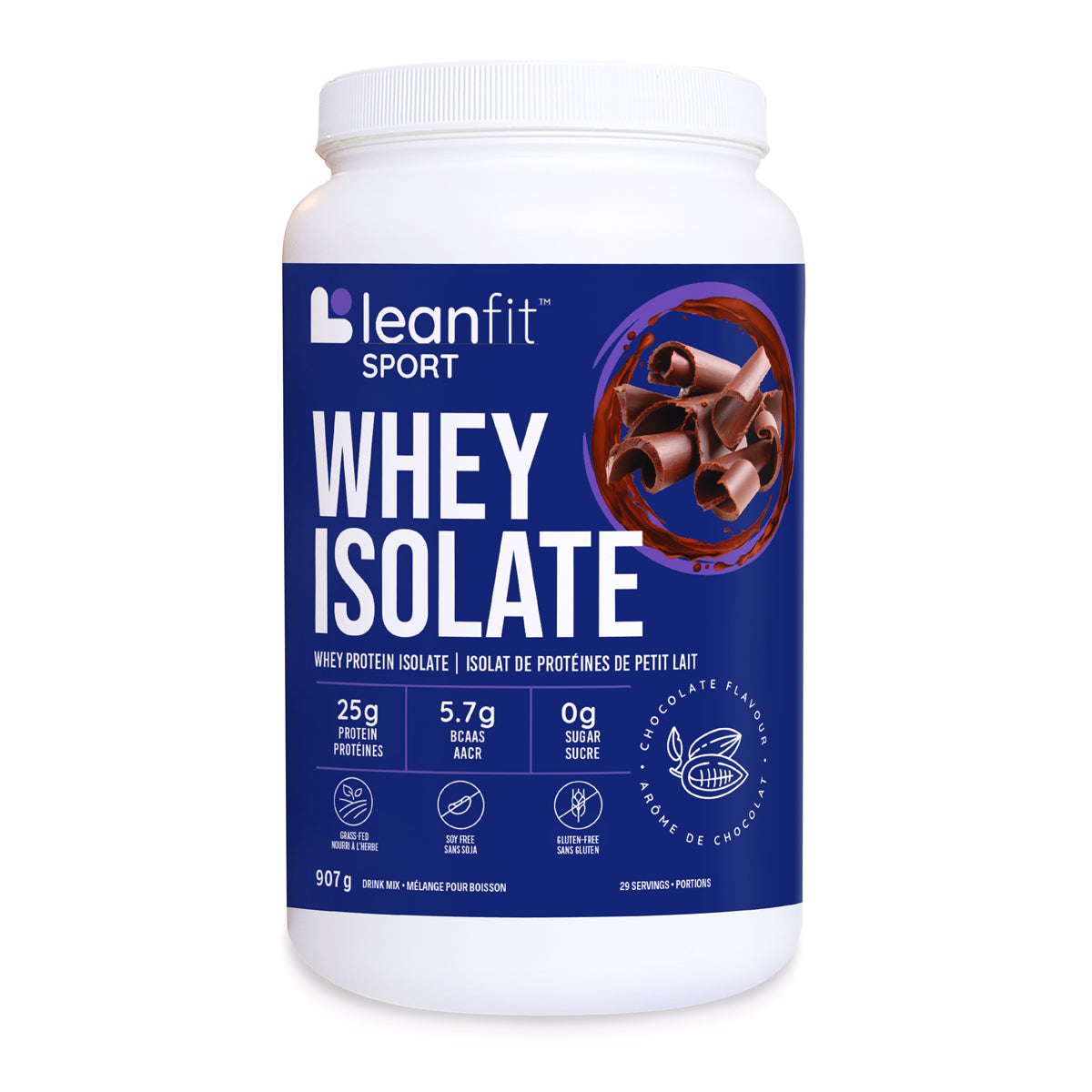 Chocolate | LeanFit Whey Protein Isolate Chocolate container