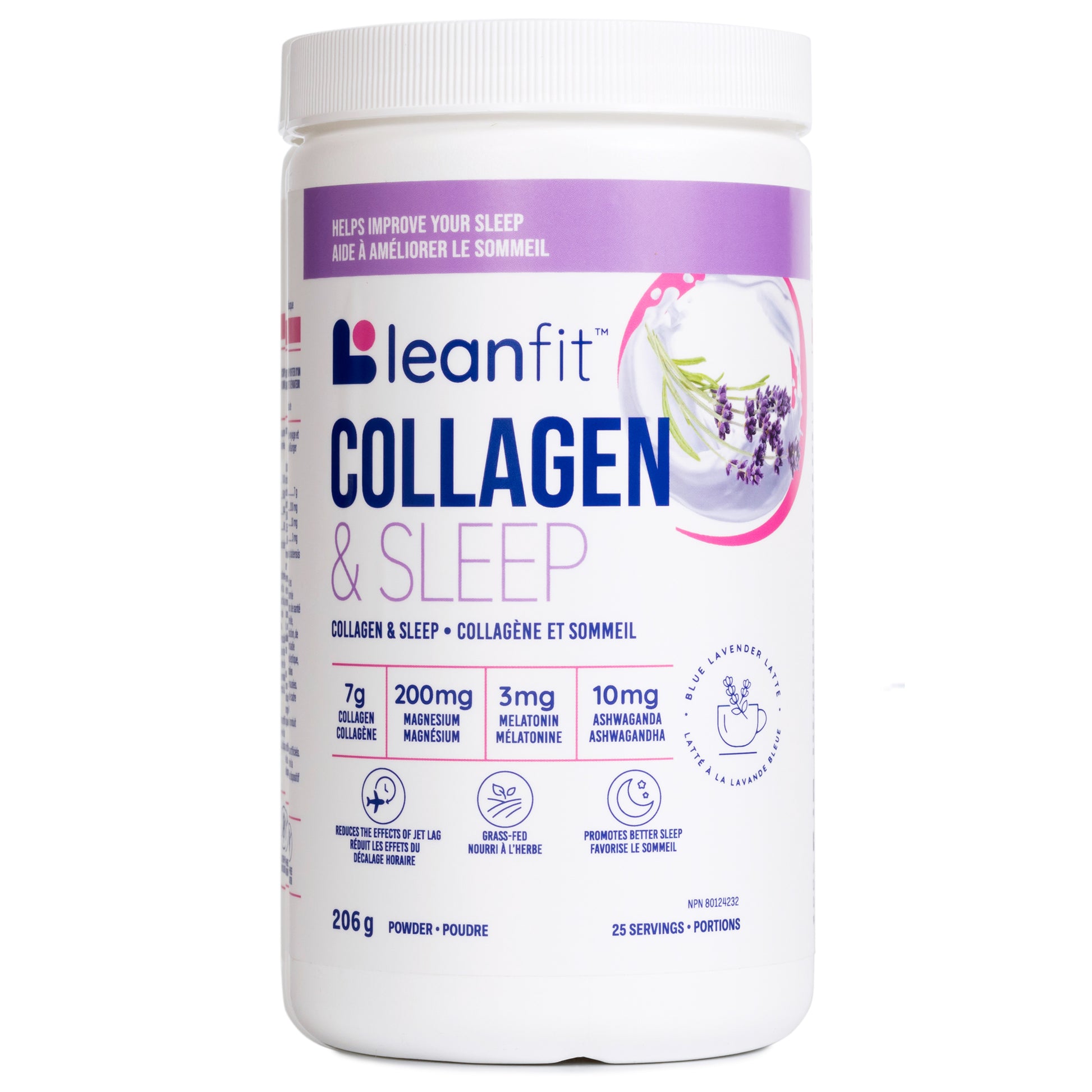 206g | LeanFit Collagen & Sleep 206g container