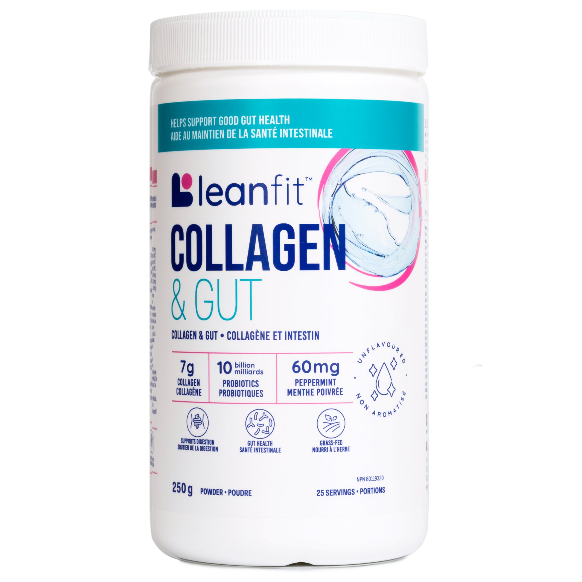 250g | LeanFit Collagen & Gut 250g container