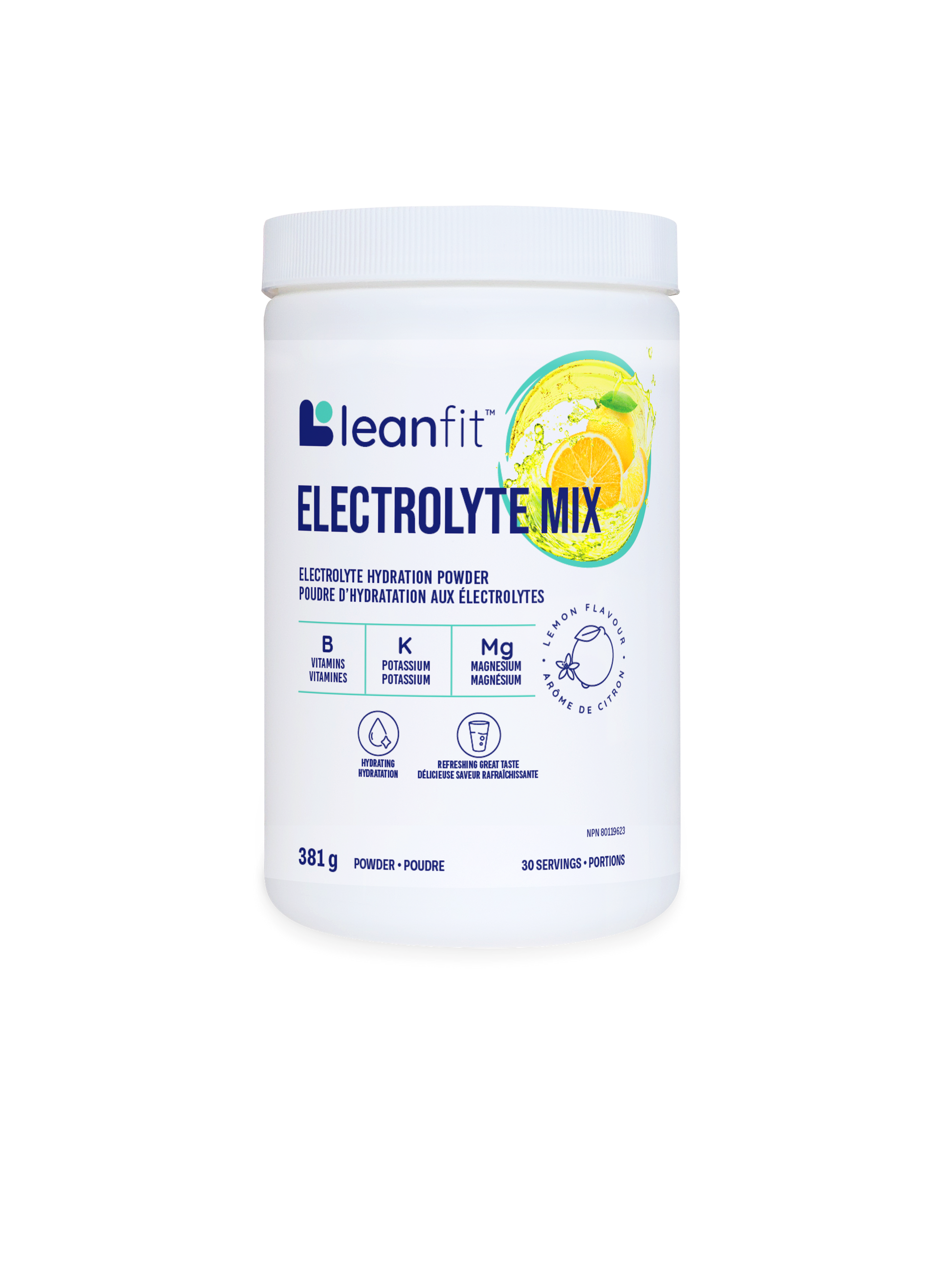 381g | LeanFit Electrolyte Mix 381g container