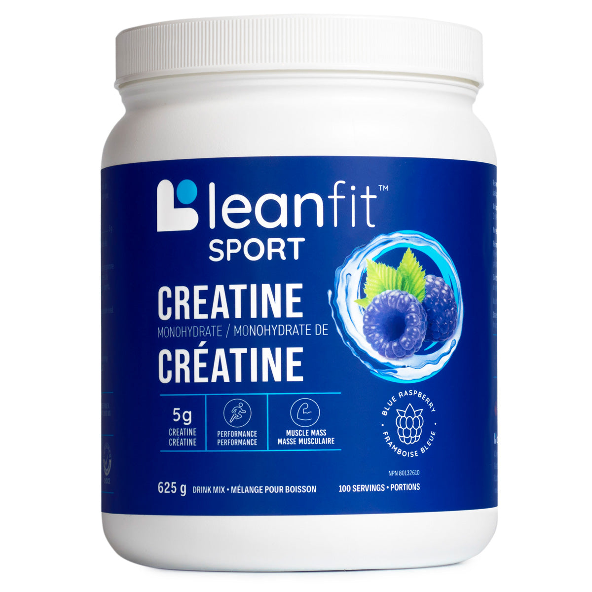 Blue Raspberry | LeanFit Flavoured Creatine Blue Raspberry container