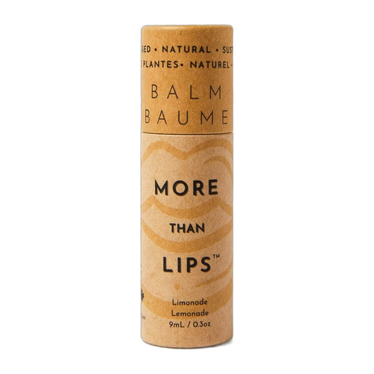 More Than Lips Vegan Lip Balm in Paper Tube, Lemonade, Pink Grapefruit, Minty Fresh, Birthday Cake or Blood Orange, Case of 10 x 9ml - Lemonade / Standard tube