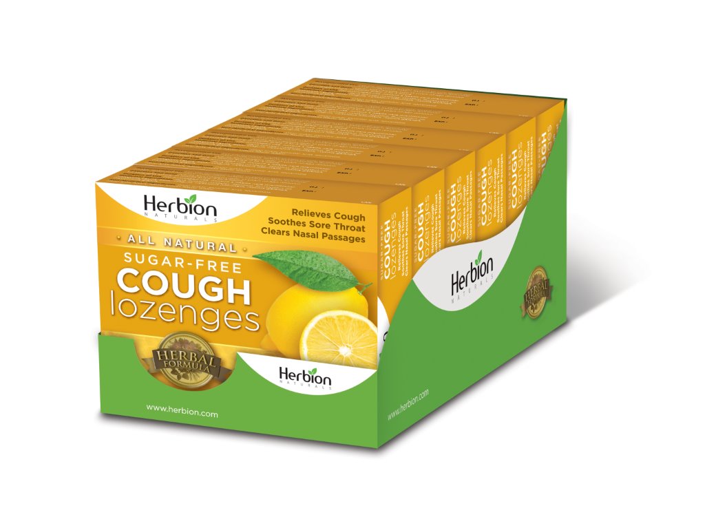 Herbion Sugar Free Cough Lozenges Honey Lemon 18 Lozenges