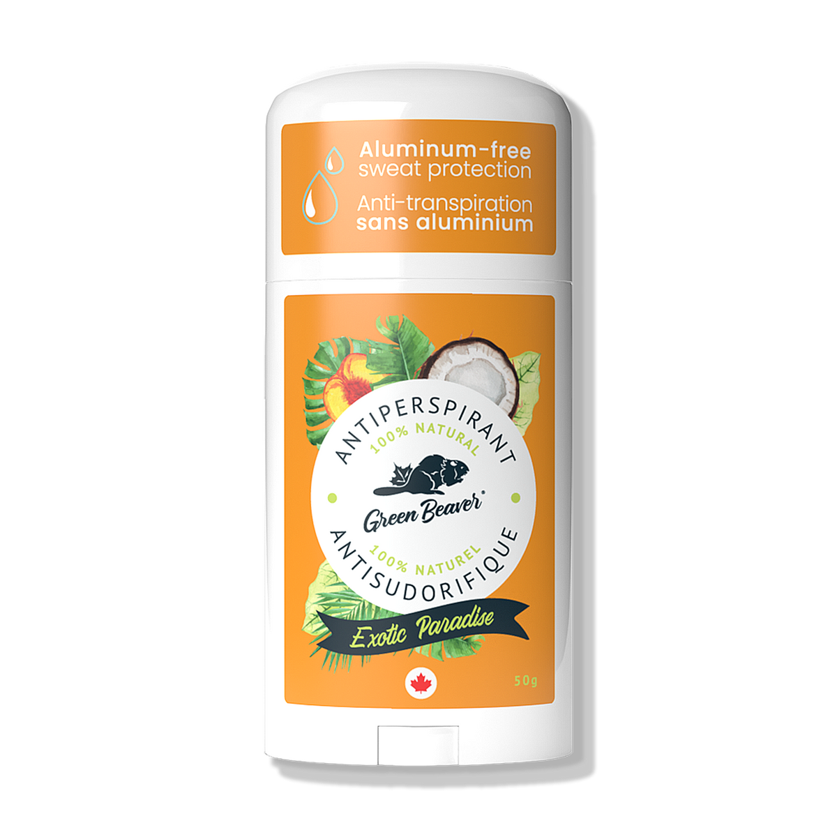 Green Beaver Aluminum-Free Antiperspirant, Exotic Paradise, 50g