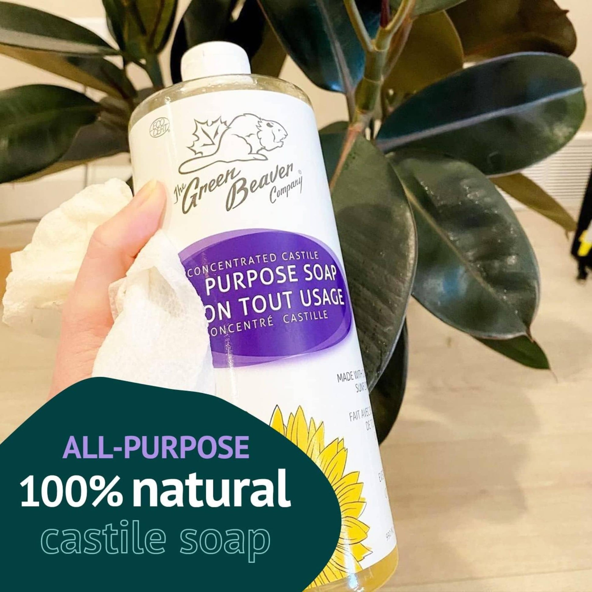 Lavender, 1L | Green Beaver Sunflower Castille Liquid Soap